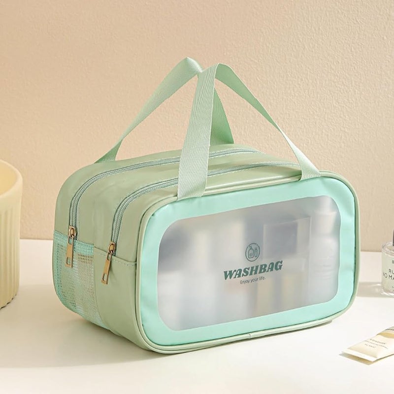 Travel Toiletry Bag Multiple Compartments Makeup Organizer Portable Shampoo Skincare Storage Color A - Image 4